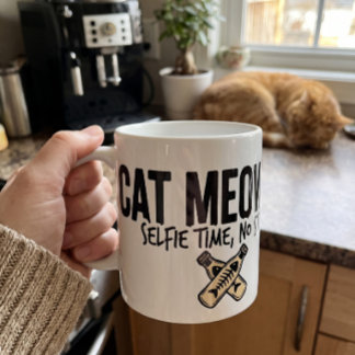 Mug Logo Texte Cat Meowfia - Amateur de Chat Drôle San