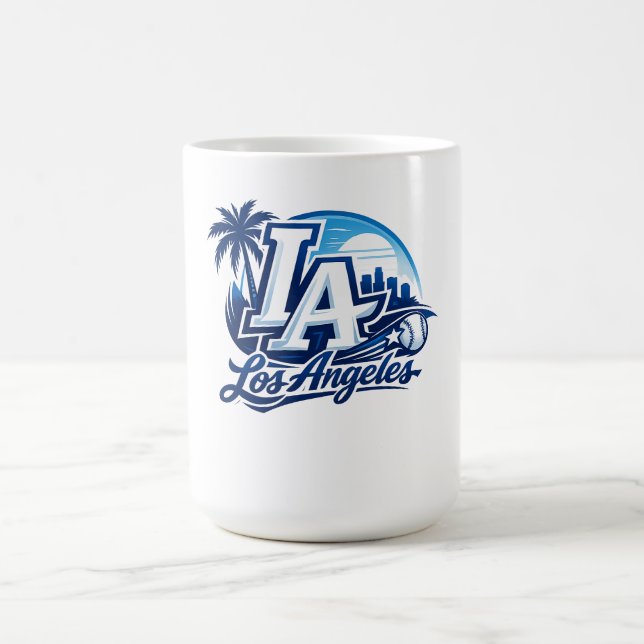 Mug Logo urbain bleu et blanc de Los Angeles LA (Centre)