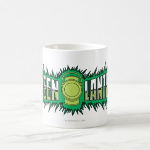 Mug Logo vert de lanterne - flammes vertes