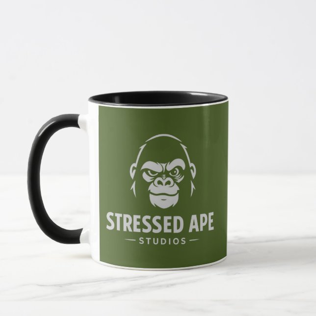 Mug Logo vert des studios Stressed Ape (Gauche)