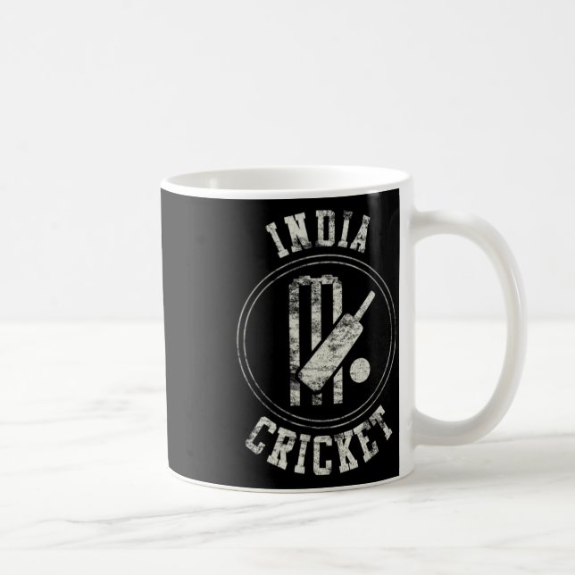 Mug Logo vintage de cricket d'Inde  (Droite)