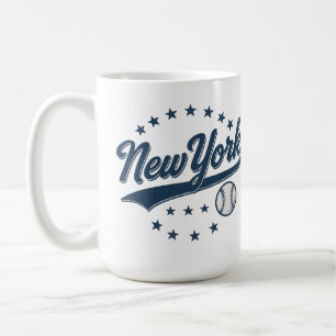 Mug Logo vintage du script de baseball de New York - R