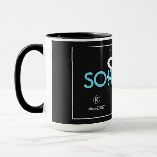 Mug Logos SO!Trouble et lignes de balises en couleur c