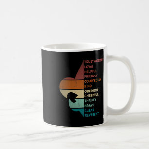 Mug Loi de scoutisme de style rétro vintage cool