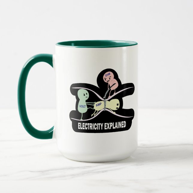 Mug Loi d'ohms drôle Électricité expliquée pour l'étud (Gauche)