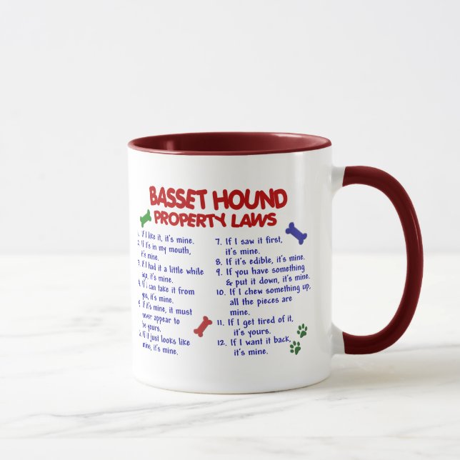 Mug Lois 2 de propriété de BASSET HOUND (Droite)
