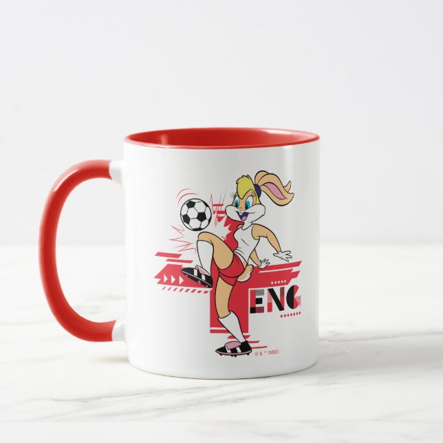 Mug Lola Bunny Équipe Angleterre Graphique de Football (Gauche)