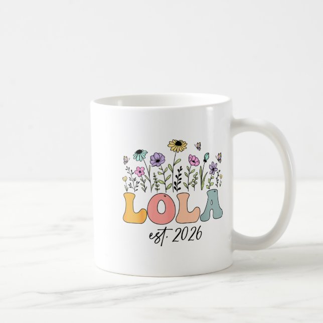 Mug Lola Est. 2026 Wildflower Promoted To Lola  (Droite)
