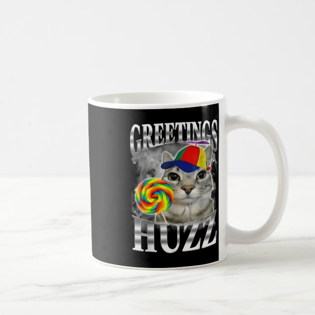 Mug Lollipop Cat Meme Greetings Huzz Funny Silly Cat H (Droite)