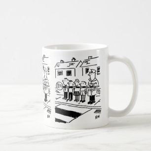 Mug Lollipop Man utilise sa Lollipop comme barrière