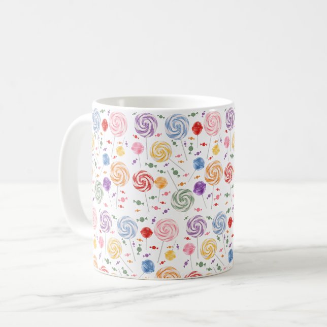 Mug Lollipop Motif coloré (Devant gauche)