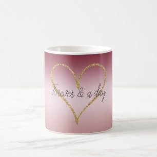 Mug L'Ombre rose pâle Parties scintillant Gold Love