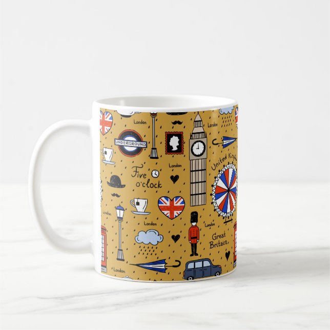 Mug London Doodles (Gauche)