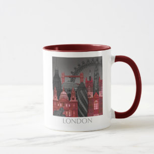 Mug London Elevages by Night - Rouge