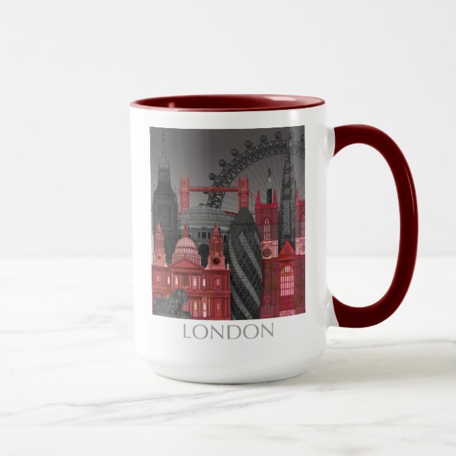 Mug London Elevages by Night - Rouge (Droite)