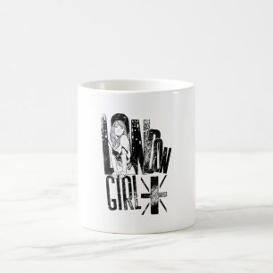 Mug London Girl Royaume-Uni Union Jack noir