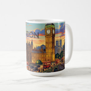 Mug Londres Angleterre Voyage Art Vintage