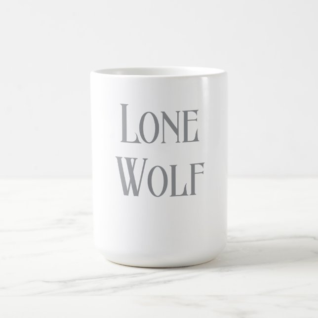 Mug Lone Wolf Male Sigma Modern Minimalist (Centre)