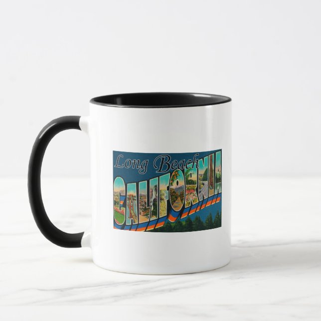 Mug Long Beach, Californie - Scènes de grandes lettres (Gauche)