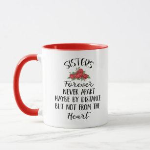 Mug Long Distance Mug, Soeur - Soeurs pour toujours ja