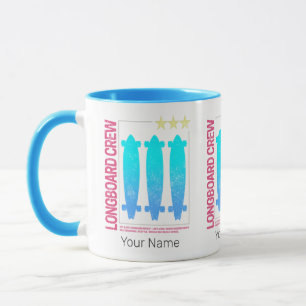 Mug Longboard Retro Skateboard Conception de skate Vin