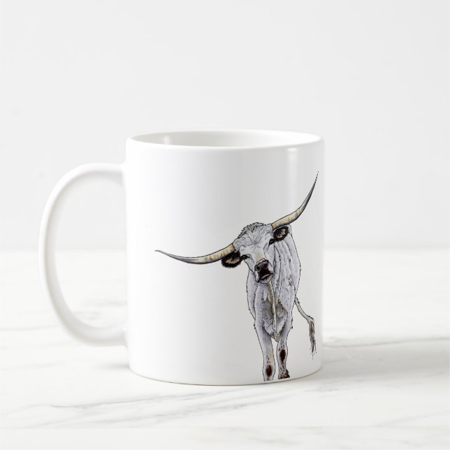 Mug Longhorn blanc (Gauche)
