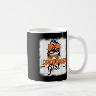 Mug Longhorn Girl Tee Vêtements de Bun désordonné pour