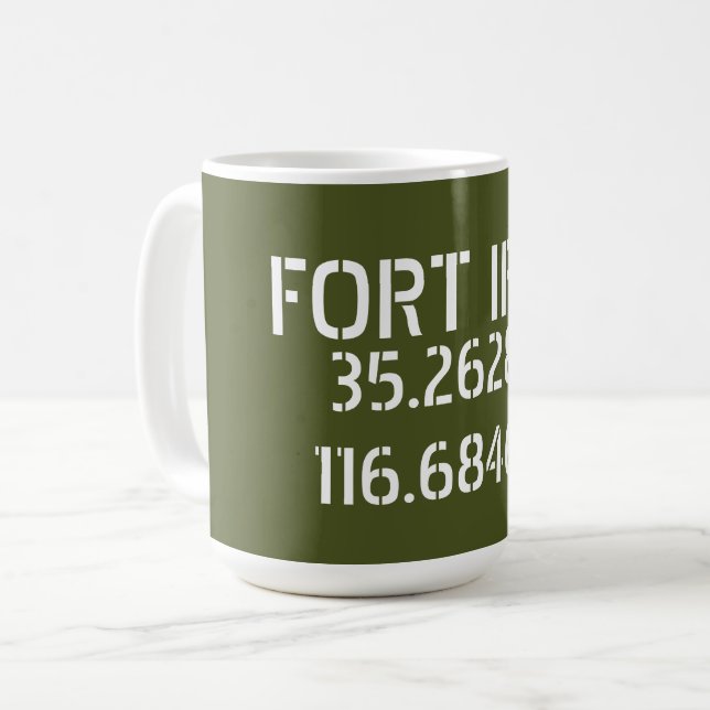 Mug Longitude de la latitude de Fort Irwin (Devant gauche)