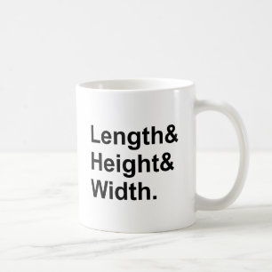 Mug Longueur x Largeur x Hauteur   Zone de mesure