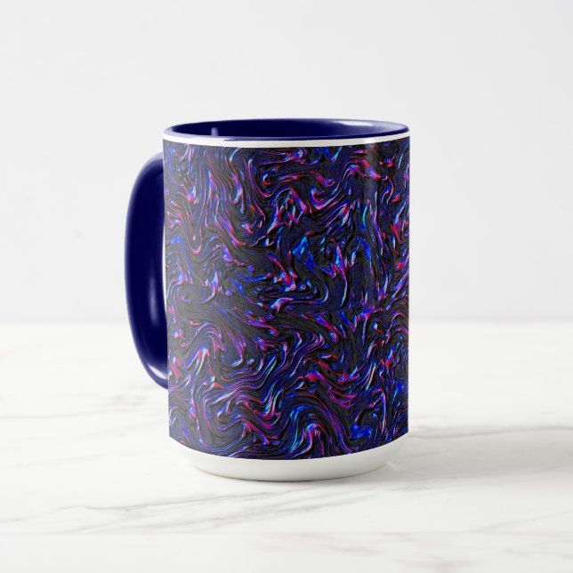 Mug Looking like blue and pink texturel of wall (Devant gauche)