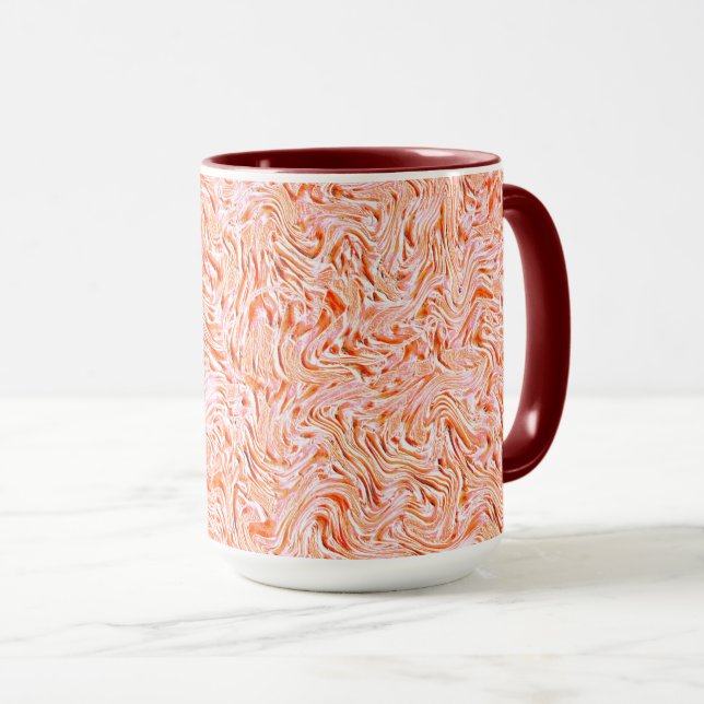 Mug Looking like textured of wall, salmon color (Devant droit)