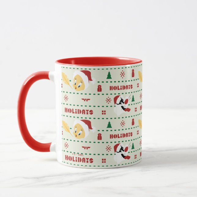 Mug LOONEY TUNES™ SYLVESTER™ & TWEETY™ Motif de vacanc (Gauche)