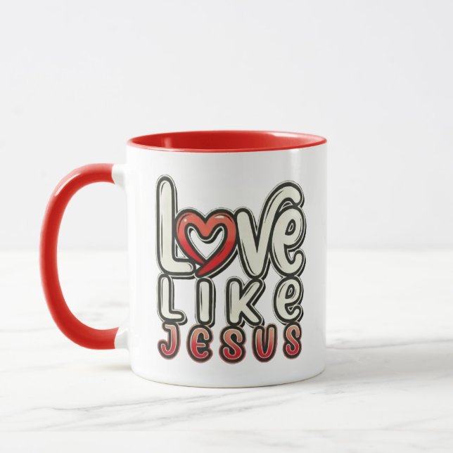 Mug Looove Comme JESUS - Chrétien (Gauche)