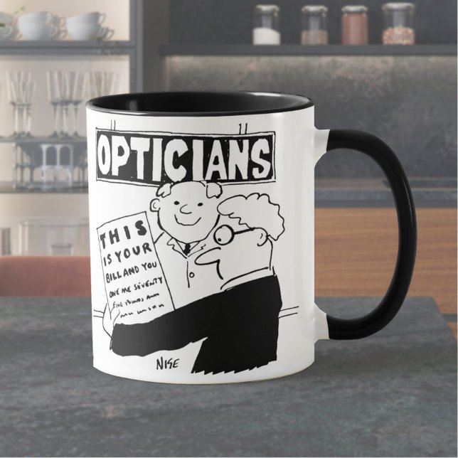 Mug L'opticien présente sa facture. Dessin humoristiqu (Créateur téléchargé)