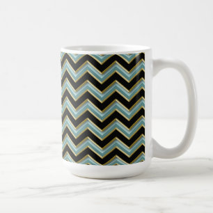 Mug L'or noir Teal zigzaguent