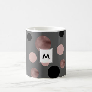 Mug l'or rose de faux élégant rougissent les cercles