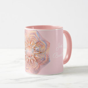 Mug L'or rose des textes faits sur commande/mandala