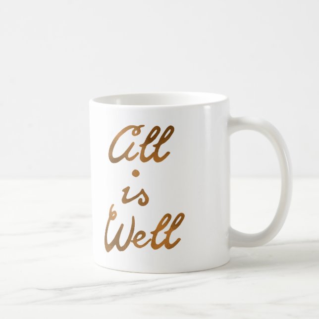 Mug L'or tout est typographie bonne de citation (Droite)