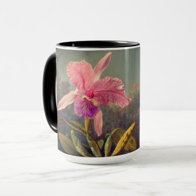 Mug L'orchidée de Cattleya et trois colibris Heade (Devant gauche)