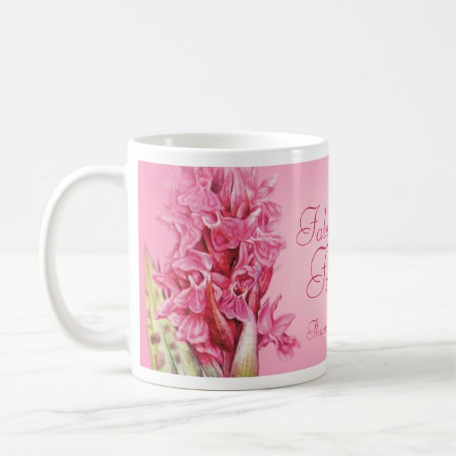 Mug L'orchidée de rose "d'ami fabuleux" remercie la (Gauche)
