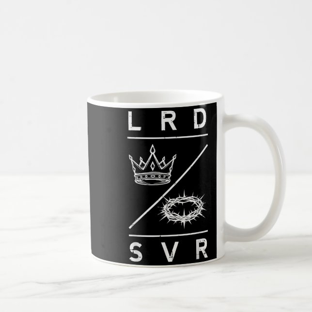 Mug Lord Saviour Crown Christian God Jesus Bible Men W (Droite)