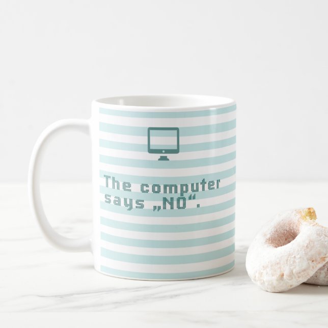Mug L'ordinateur dit "Non". (Avec donut)
