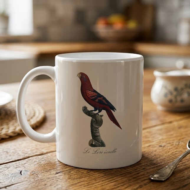 Mug Lori réticulé, Trichoglossus reticulatus (Blue-Streaked Lory, Trichoglossus reticulatus. Coffee Mug)