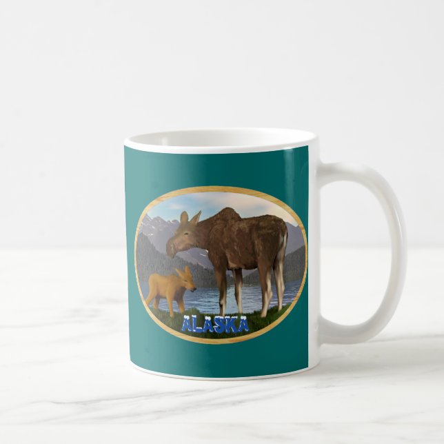 Mug L'orignal dans le pré - Alaska (Droite)