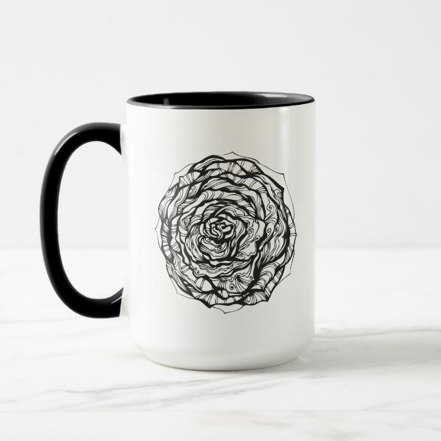 Mug L'Ornamental abstrait s'est levé (Gauche)