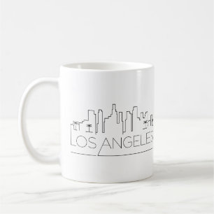 Mug Los Angeles (Californie)  Ligne Skyline Stylisée V