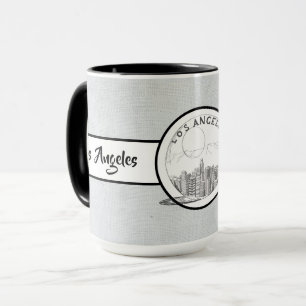 Mug Los Angeles City Linge élégant Ringer 15oz