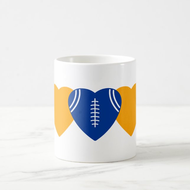 Mug Los Angeles Rams Football Heart Design (Centre)