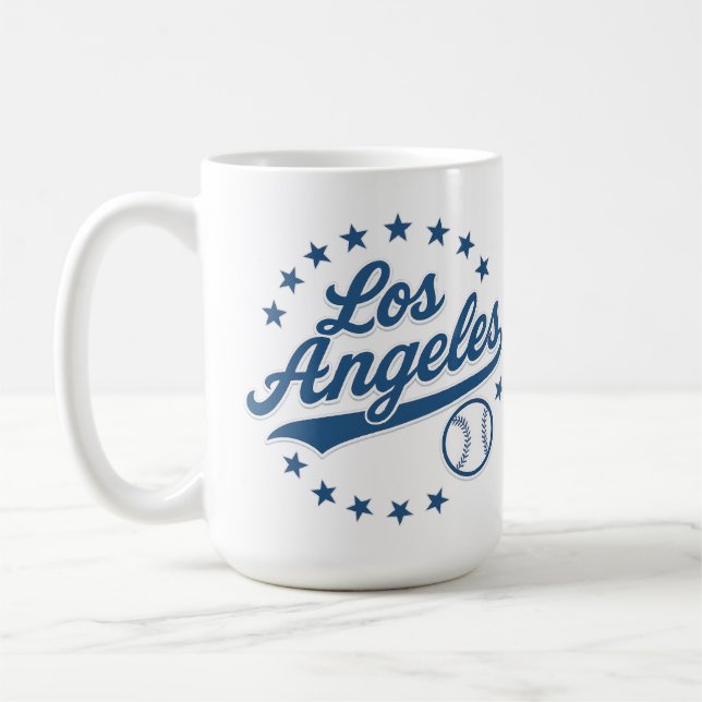 Mug Los Angeles Vintage Baseball Logo Design - Classic (Gauche)