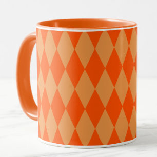 Mug Losanges en Harlequin Orange Clair et Foncé à Carr